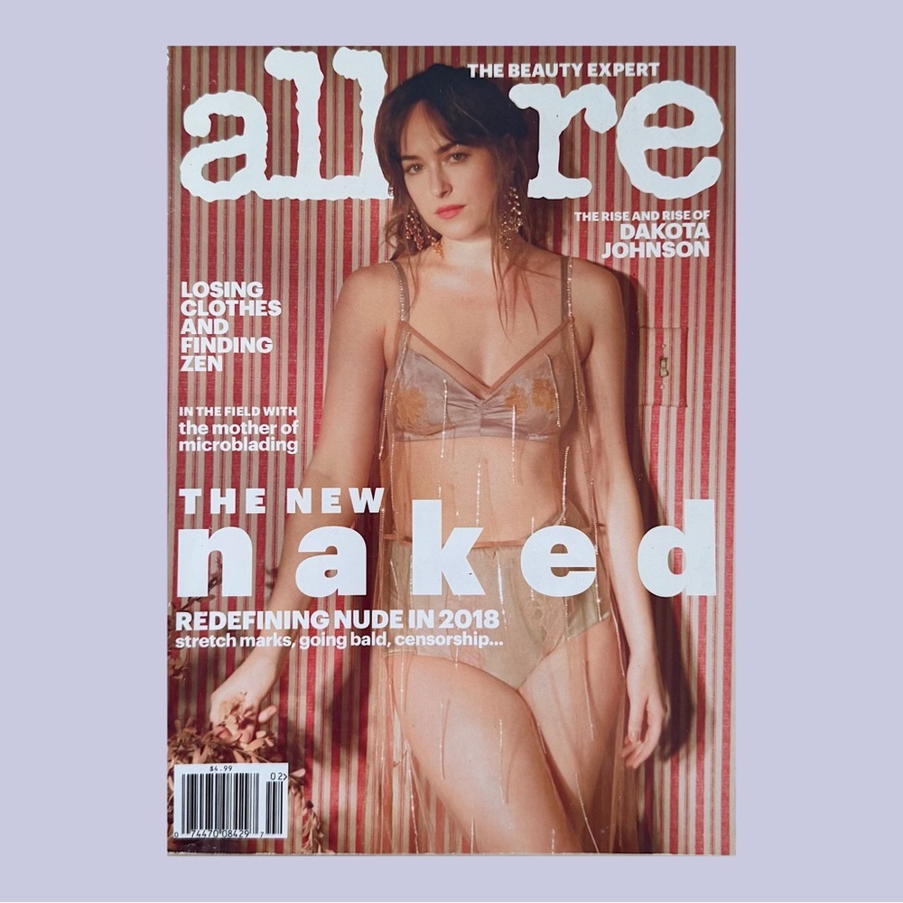 Allure Magazine March 2018 The New Naked Issue Featuring Dakota Johnson